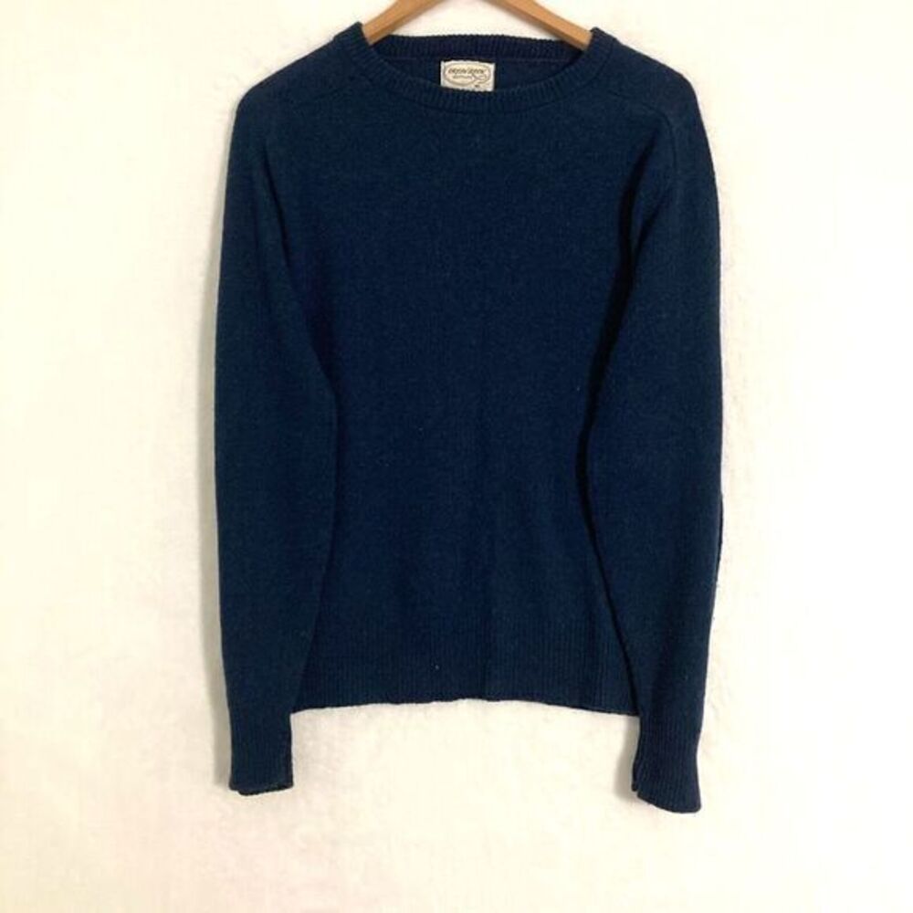 Vtg Iron Run Wool Blend Sweater Mens M Elbow Patches Pullover V Neck Preppy